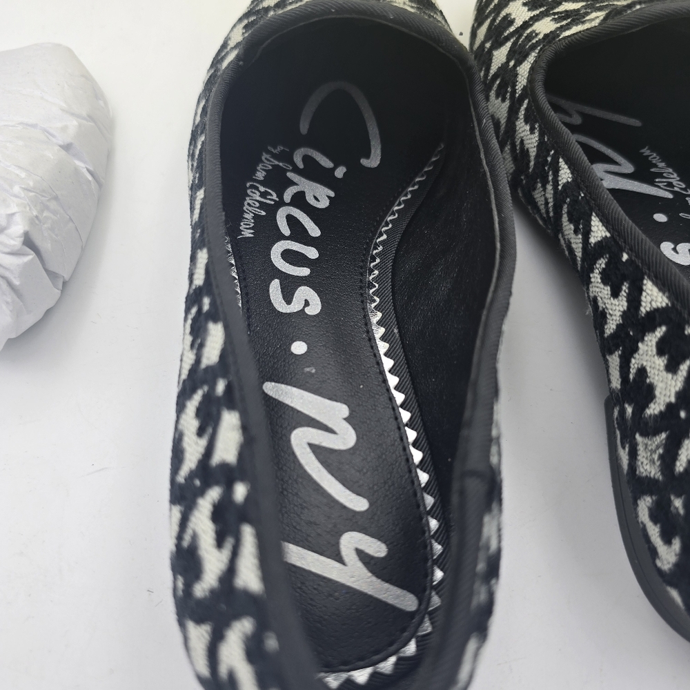 NIB Circus NY by Sam Edelman Tiffany Flat Loafers, Black/Natural Fabric, 6M - Picture 9 of 16